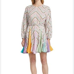 Rhode Ella Dress in Embroidered Chevron Small